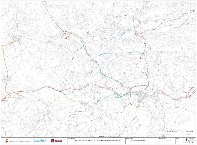 Situació de les infraestructures a Calonge de Segarra (Barcelona)