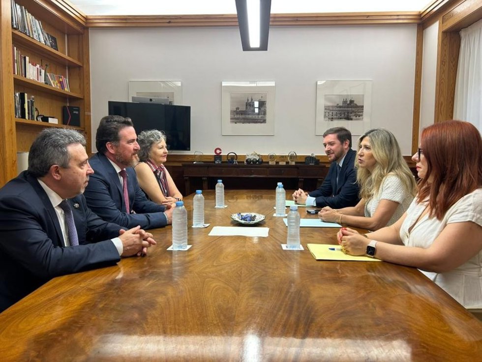 La vicepresidenta y el director general de Justicia se han reunido con los colegios profesionales de las tres provincias