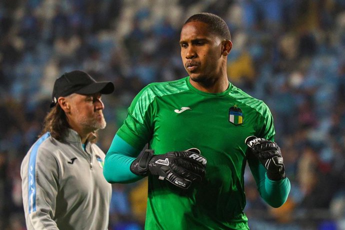 Futbol, O’Higgins vs Boca Juniors, Playoff Octavos, Conmebol Sudamericana 2026  El jugador de O’Higgins Omar Carabali es fotografiado durante el partido de Playoff Octavos de CONMEBOL Sudamericana contra Boca Juniors disputado en el estadio Codelco El