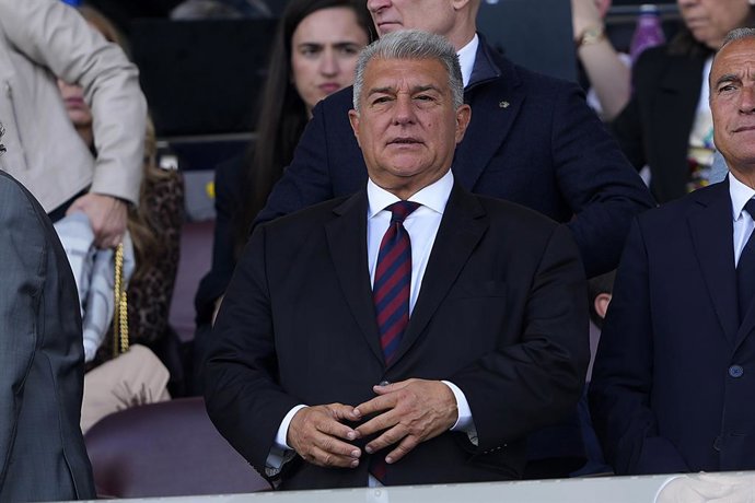 Archivo - El president del FC Barcelona, Joan Laporta