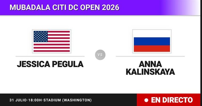 Jessica Pegula - Anna Kalinskaya: resumen y estadísticas del partido de Cuartos de final de Mubadala Citi DC Open