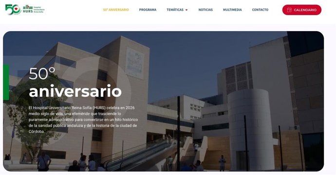 El Hospital Reina Sofía de Córdoba estrena una web específica para celebrar sus cinco décadas de historia