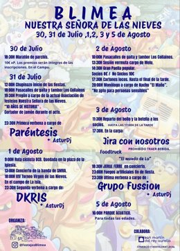 Blimea arranca las fiestas de la Virgen de las Nieves con cinco días de celebraciones