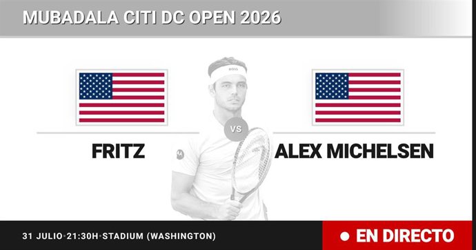 Taylor Fritz - Alex Michelsen: resumen y estadísticas del partido de Cuartos de final de Mubadala Citi DC Open