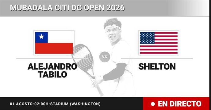 Alejandro Tabilo - Ben Shelton: resumen y estadísticas del partido de Cuartos de final de Mubadala Citi DC Open