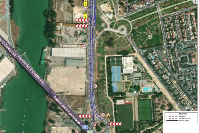 Mapa del corte previsto