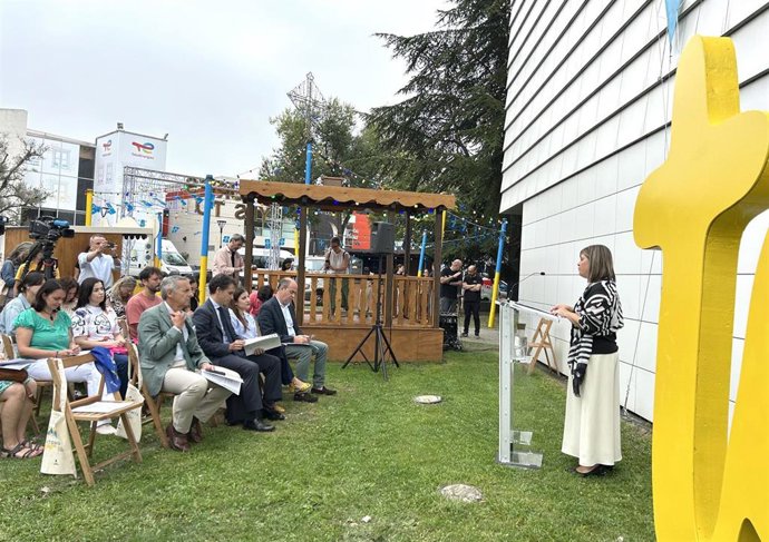 La vicepresidenta del Principado, Gimena Llamedo, en una foto de archivo, en el acto de presentación del estand del Gobierno de Asturias en la Fidma 2026.