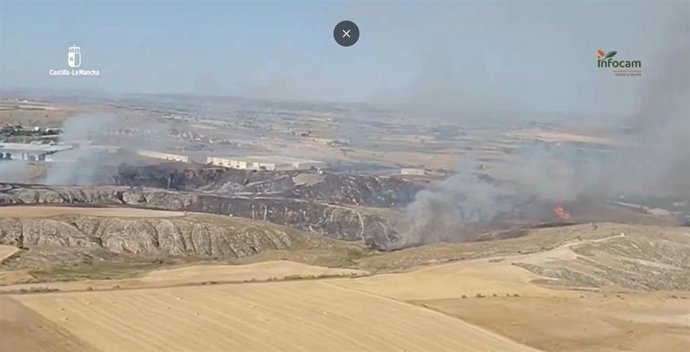 Incendio forestal en Seseña.