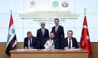 Turquía e Irak firman el acuerdo para prolongar el uso del oleoducto entre Kirkuk y Ceykan, a 31 de julio de 2026