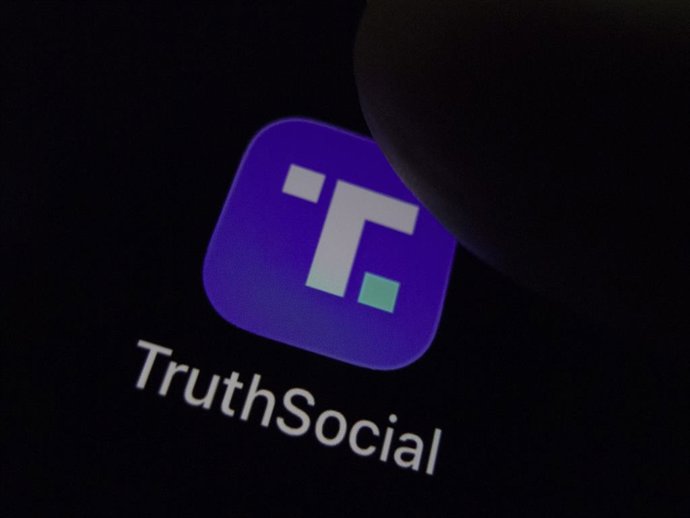 July 18, 2026, Taichung, Taiwan: A view of a finger about to touch Truth Social app icon displayed on a smartphone. Trump Media and Technology Group (TMTG) announced on Thursday Truth API, a new business-to-business data feed that provides licensed, real-