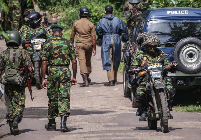 Archivo - Imagen de archivo de la Fuerza de Intervención Especial de la Policía de Sri Lanka, en 2020 