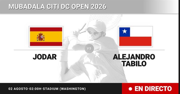 Rafael Jodar - Alejandro Tabilo: resumen y estadísticas del partido de Semifinal de Mubadala Citi DC Open