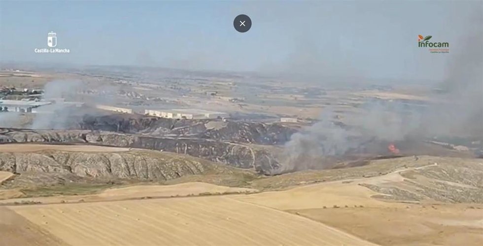 Incendio forestal en Seseña.