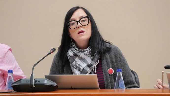 Archivo - La portavoz parlamentaria de Lingua del BNG, Iria Taibo.