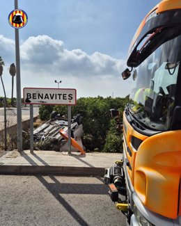 Imagen del vehículo accidentado