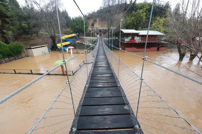 Nacimiento Domingo 2 de agosto de 2026  En distintos sectores de la comuna de Nacimiento se decretó alerta de evacuación SAE por la crecida de ríos como el Culenco que afectó el sector Los Guindos (Carlos Acuña/Aton Chile)