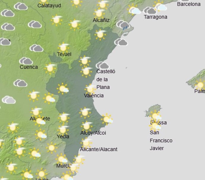 Tiempo el 3 de agosto en la Comunitat Valenciana