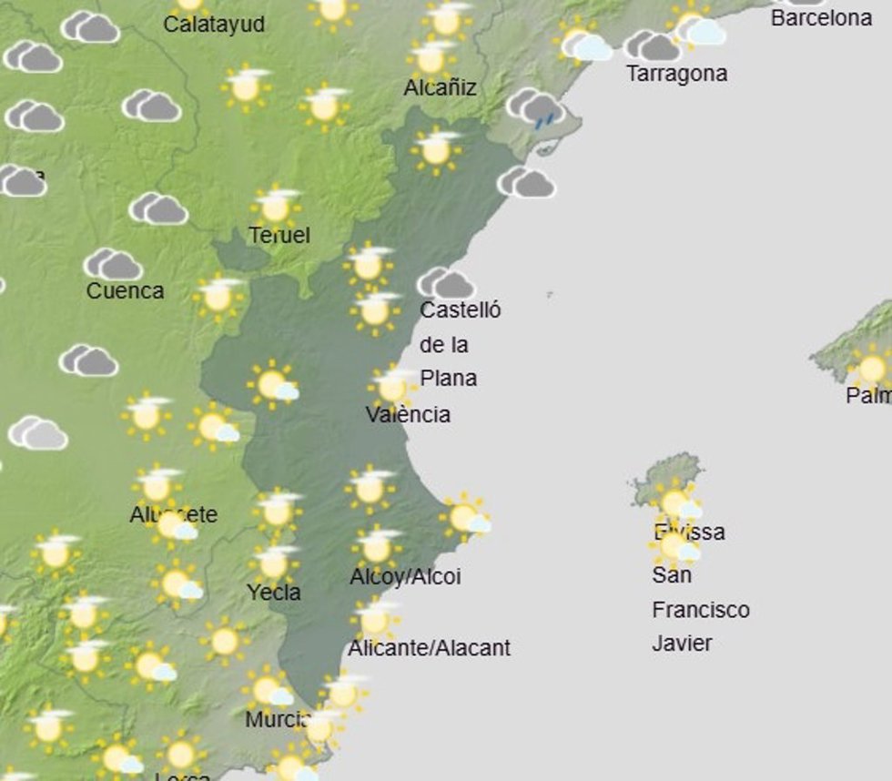 Tiempo el 3 de agosto en la Comunitat Valenciana