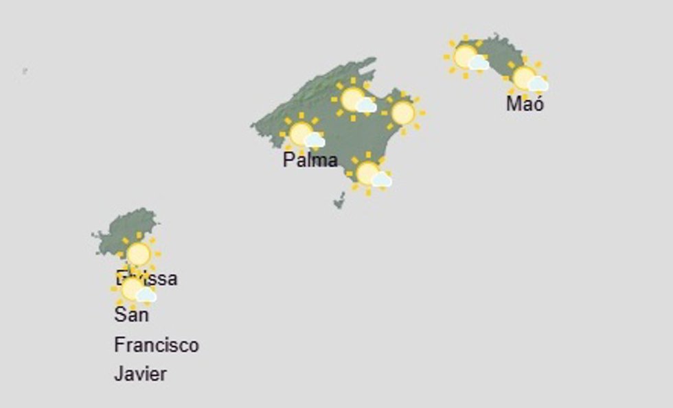 El tiempo hoy, lunes 3 de agosto, en Baleares.