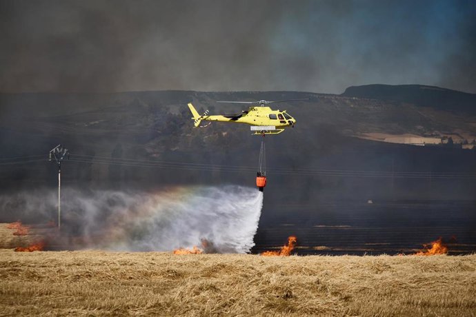 Imagen de archivo del incendio forestal de Imárcoain