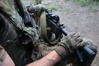 Imatge d'arxiu d'un soldat ucraïnès en Khàrkiv