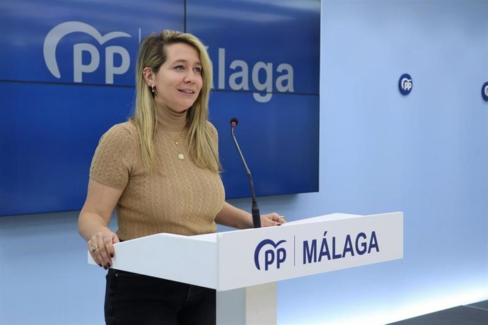 Archivo - La presidenta de NNGG en la provincia de Málaga, Jéssica Trujillo, en una imagen de archivo
