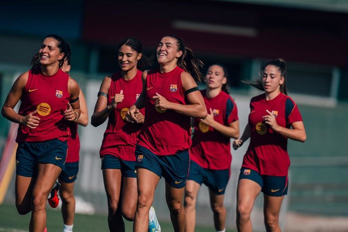 Entrenamiento del Barça Femení en julio de 2026