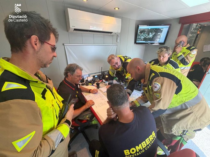 Imatge del PMA en l'incendi de la Vall d'Uixó