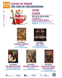 Cartel del ciclo de Teatro Clásico de León.