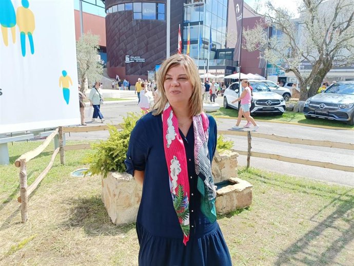 La vicepresidenta del Gobierno del Principado de Asturias, Gimena Llamedo, en la 69 Feria Internacional de Muestras de Asturias, en el recinto ferial gijonés 'Luis Adaro'.