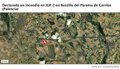 Baja a gravedad potencial 1 el incendio en Bustillo del Páramo de Carrión (Palencia)
