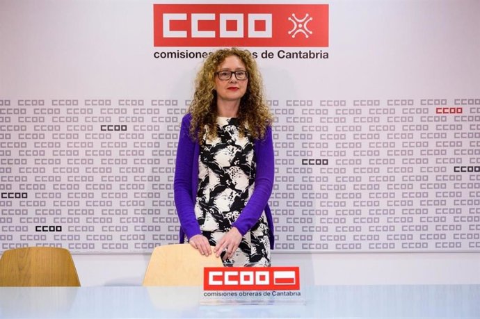 Archivo - Laura Lombilla, secretaria de Empleo de CCOO Cantabria