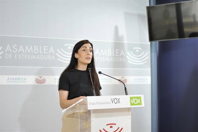 La portavoz del Grupo Parlamentario Vox en la Asamblea, Inés Checa, en una imagen de archivo