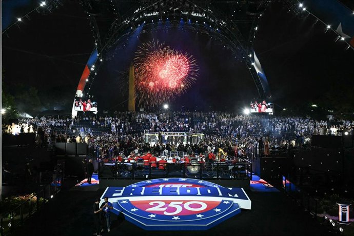 Archivo - La velada de la UFC 'Freedom 250', en los Jardines de la Casa Blanca.
