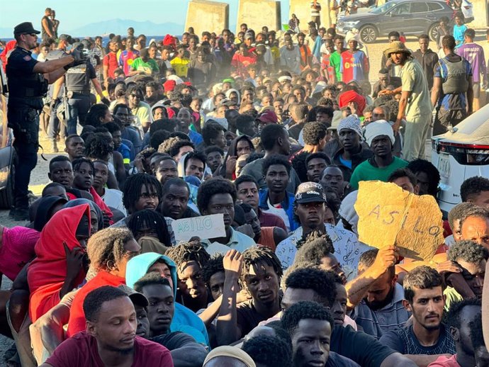 Migrantes llegados ilegalmente a Ceuta 