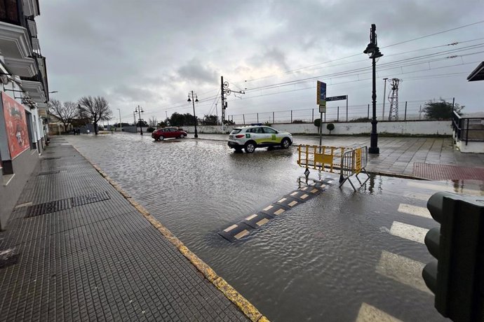 Inundaciones en San Juan del Puerto por las borrascas.