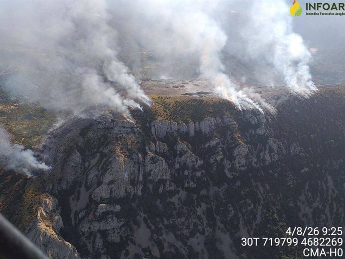 Incendio forestal en Loporzano.