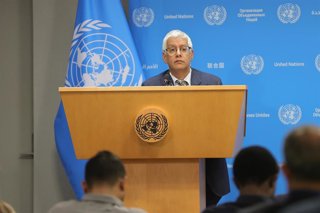 Archivo - El diputado adjunto de António Guterres, Farhan Haq