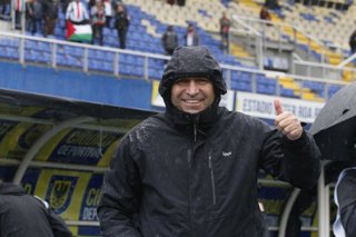 Futbol, Universidad de Concepcion vs Palestino Septima  fecha, Campeonato Nacional 2026. El dicetor tecnico  de Palestino  Cristian Muñoz es fotografiado durante el  encuentro contra  la Universidad de Concepcion en el partido de primera division