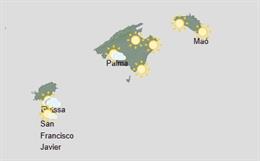 El tiempo hoy, miércoles 5 de agosto, en Baleares.