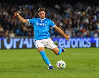 Archivo - April 24, 2026, Napoli, Campania, ITALIA: Miguel Gutierrez of SSC Napoli During the football match on April 24, 2026, valid for the Italian Serie A - 2025/26 championship in Naples at the Diego Armando Maradona Stadium between SSC Napoli and US 