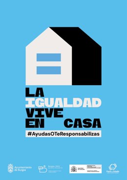 Cartel de la campaña sobre corresponsabilidad del Ayto de Burgos.