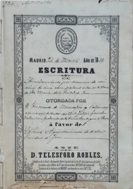 Imagen de la portada de la escritura