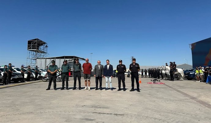 Participantes en la presentación del dispositivo de seguridad en el Festival Sonorama Ribera.