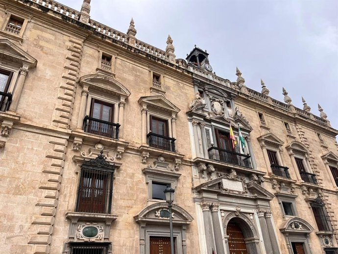 Archivo - Arquivo - Fachada da Chancelaria Real de Granada, sede do TSJA e das seções penais do Tribunal de Justiça de Granada.