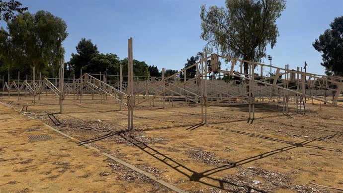 IMAGEN DE LOS TRABAJOS DE PREPARACIÓN DE LA FERIA