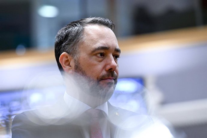 Archivo - Arquivo - O ministro das Relações Exteriores da Bélgica, Maxime Prévot, durante uma reunião de ministros das Relações Exteriores em Bruxelas.