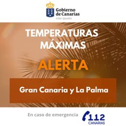 Alerta por temperaturas máximas en Gran Canaria y La Palma