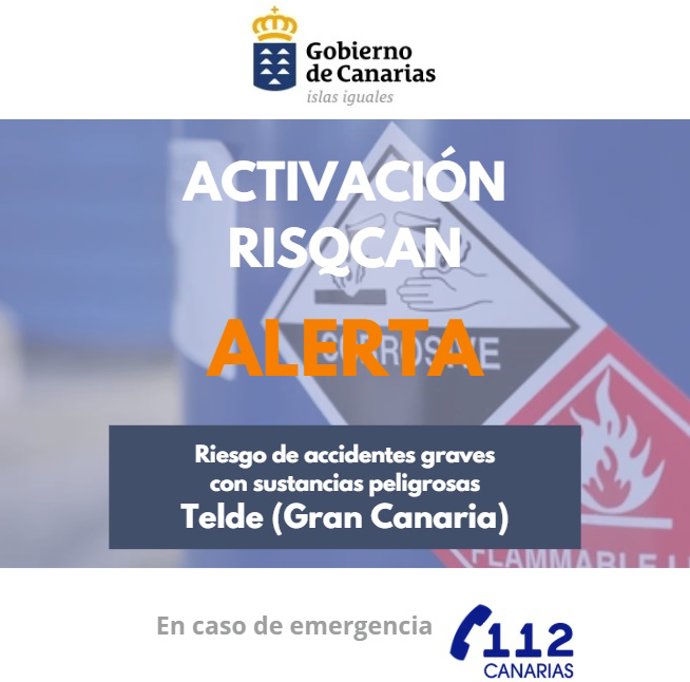El Gobierno de Canarias activa la alerta por riesgo de deflagración de un tanque de combustible en reparación en Telde (Gran Canaria)