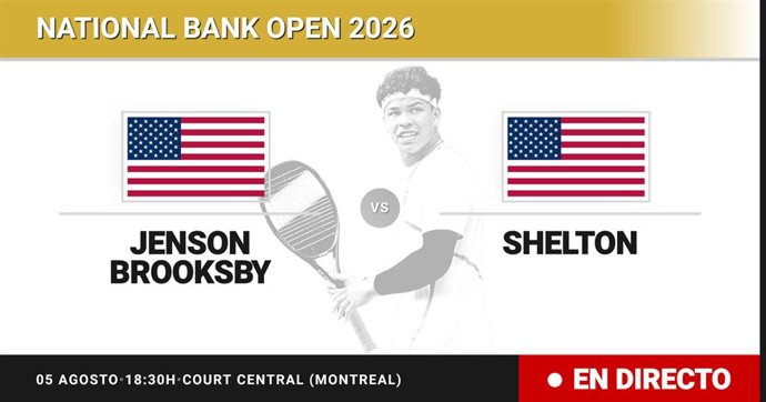 Jenson Brooksby - Ben Shelton: resumen y estadísticas del partido de Treintaidosavos de final de National Bank Open